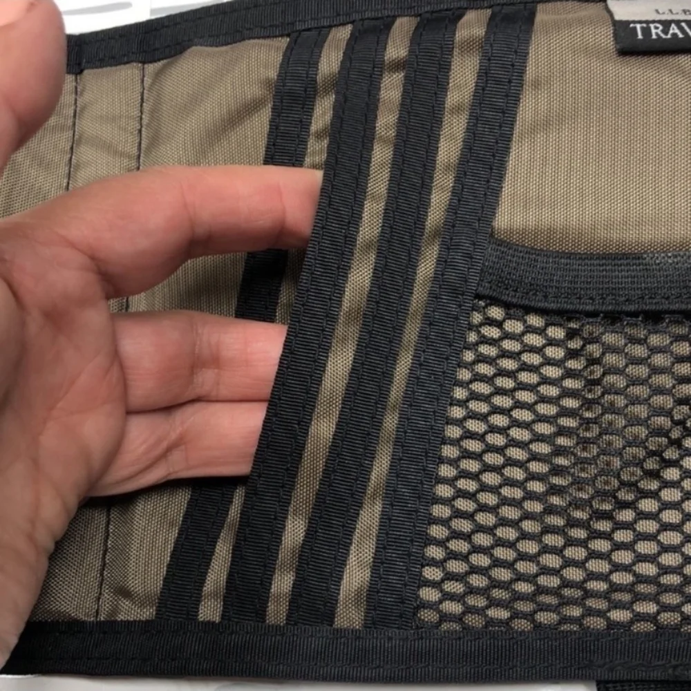 L.L. Bean Tan and Black Travel Organizer